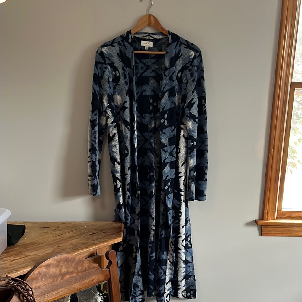 Lucky Brand Navy and Light Blue Cardigan